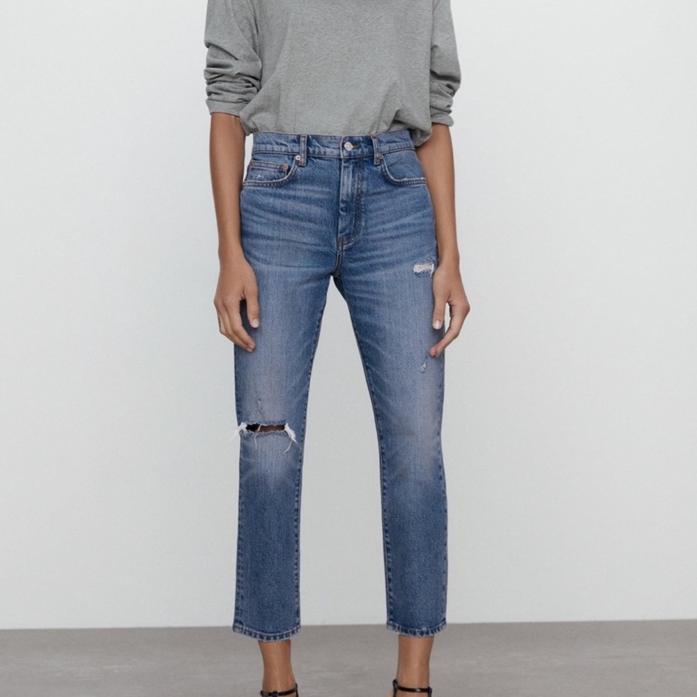 Zara The New Slim Distressed Jeans Size 6/28